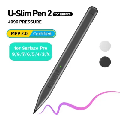 4096 Pressure Slim Pen 2 MPP 2.0 Graphic Pen Tip Stylus Pen Fast Charging Sensitive for Microsoft