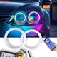 Luce di cotone RGB LED per auto Angel Eyes Halo Anelli Controllo APP 12-24V Faro principale Luce di