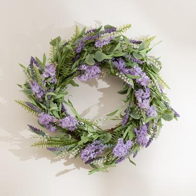 55cm Purple Hyacinth, Eucalyptus & Lavender Wreath