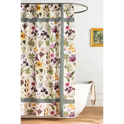 Evie Organic Cotton Printed Shower Curtain
