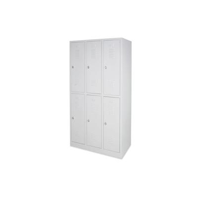 Stahl-Fächerschrank mit Sockel und Drehriegelverschluss, 6 Fächer, BxTxH 900x500x1800 mm Image