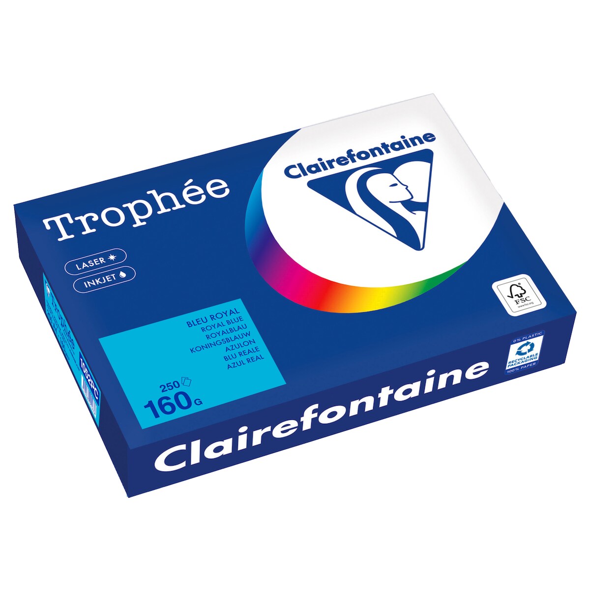 Clairefontaine Kopierpapier 1052PC A4 160g royalblau 250 Blatt Image