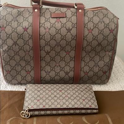 Gucci Bags | Authentic Gucci Gg Supreme Stars Joy Boston Handbag. | Color: Brown/Red | Size: Os