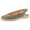 Slingsandale VERBENAS "Kiara Serraje", Damen, Gr. 38, grün (khaki), Veloursleder, casual, Schuhe, Sommerschuh, Sling, Urlaubschuh mit Juterahmen
