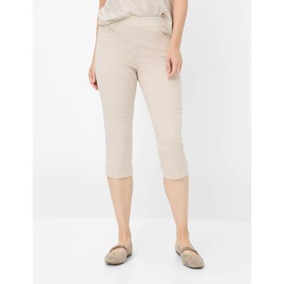 3/4-Hose RAPHAELA BY BRAX "Style PAMINA CAPRI", Damen, Gr. 40K (20), Kurzgrößen, beige, 96% Baumwolle, 4% Elasthan, Hosen Image