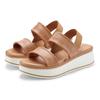 Plateausandaletten LASCANA "Sommerschuh, Sandale, Sandalette, offener Schuh", Damen, Gr. 41, braun (camelfarben), Obermaterial: 100% Rindsleder. Futter: 100% Rindsleder. Decksohle: 100% Synthetik. Laufsohle: 100% Synthetik, unifarben, casual,...