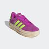 Sneaker ADIDAS SPORTSWEAR, Gr. 38,5, flash pink, lucid lemon, silber metallic, Leder, Synthetik, sportlich, Schuhe, Design auf den Spuren des adidas Gazelle Bold