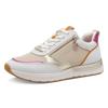Keilsneaker TAMARIS, Damen, Gr. 38, gold (weiß, goldfarben), Lederimitat, Textil, sportlich, Schuhe, Freizeitschuh, Halbschuh, Schnürschuh in schmaler Form