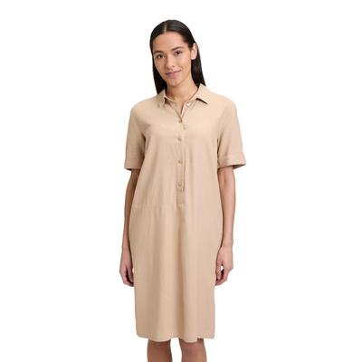 Hemdblusenkleid BETTY BARCLAY "Betty Barclay Leinenkleid mit Knopfleiste", Damen, Gr. 40, Normalgrößen, beige, Obermaterial: 55% Leinen, 45% Viskose., modisch, figurumspielend kurz, Halbarm, Kleider, Form Image