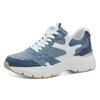 Keilsneaker TAMARIS, Damen, Gr. 40, blau (jeansblau, weiß), Textil, Lederimitat, kontrastfarbene Details, sportlich, Schuhe, Plateaus, Freizeitschuh, Schnürschuh mit kontrastfarbenen Details