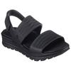 Sandale SKECHERS "ARCH FIT FOOTSTEPS-SUNNY DAYS", Damen, Gr. 38, schwarz, Synthetik, unifarben, casual, Schuhe, Plateau Sandale, Sommerschuh mit Klettverschluss, Topseller