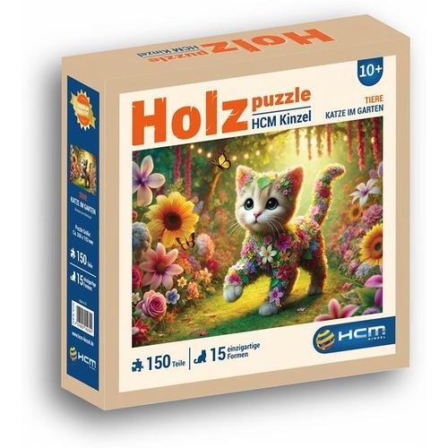 Holzpuzzle - Katze im Garten 150 Teile - HCM Kinzel