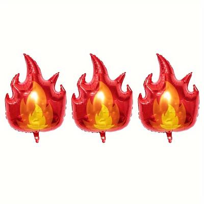 TEMU 3pcs Balloon Set - Aluminum Film, Red & Golden, Sports Theme, Birthday, And Party Decorations, Party Balloons | Celebratory Decor | Durable Balloon Set, Birthday Party Decorations Image