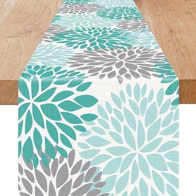 TEMU 1pc Table , Pattern, /summer Kitchen & Dining Decor, / Decoration, , Rectangular, , 33x183cm Image