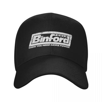 "TEMU Binford Logo Baseball Cap - "when You Power" Design, Sporty Hat For Men And Women, Black Polyester Cap" Image
