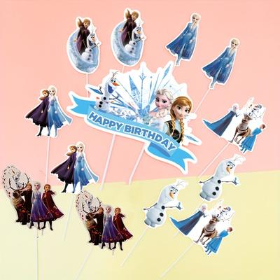 TEMU 13pcs Set/ Anna Birthday Card Decorations Princess Baking Snowflake Cards Image