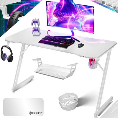 Ultimativer Gaming Tisch Z-Frame Gaming Schreibtisch mit Getränkehalter Kopfhörer Haken Image