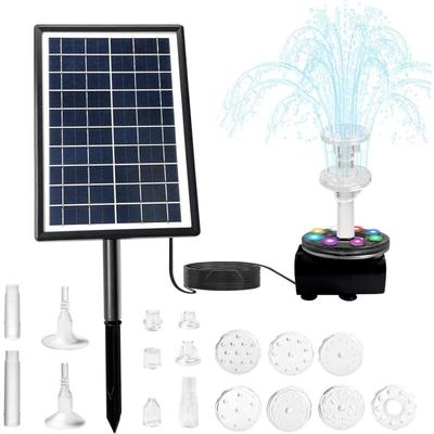 Sollbry - w Solarbrunnen – Doppelter Solarbrunnen – Solar-Teichpumpe – 3000 mAh integrierte Image