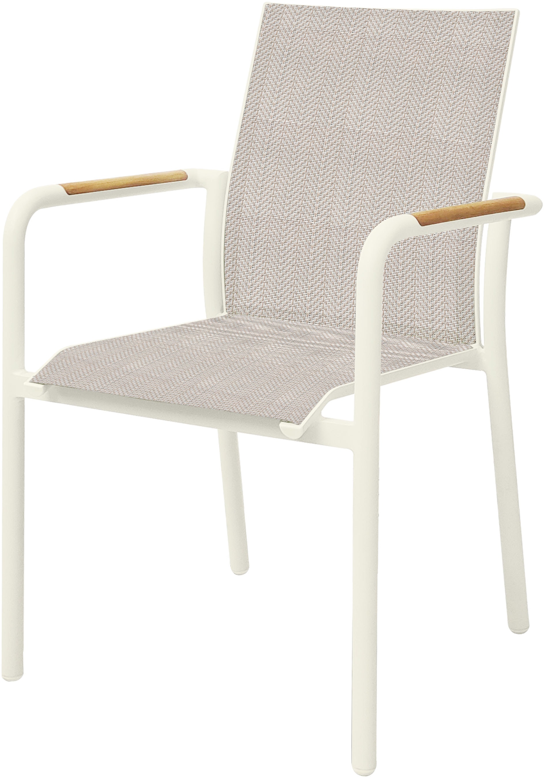 Gartenstuhl BEST "Paros", beige (sand), B:56,5cm H:89cm T:64cm, Aluminium, Stühle, Outdoor Dining Stuhl