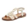 Sandale LASCANA "Sommerschuh, offener Schuh, Pantolette", Damen, Gr. 41, beige (creme), Obermaterial: 100% Textilmaterial. Futter: 100% Textilmaterial. Decksohle: 100% Lederimitat. Laufsohle: 100% Synthetik, unifarben, Glitzer, casual, Schuhe, in...