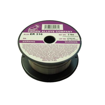 Crown Alloy .035 x 2# ER 316 Stainless Steel MIG 2 lb SPOOL