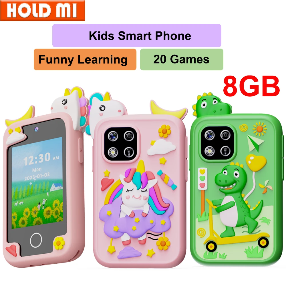 Smartphone Kinderspielzeug Einhorn Kleinkind Spieltelefon Dual Kamera Handy Spielzeug Vorschule Lernspielzeug für Mädchen Jungen Geburtstagsgeschenk Image