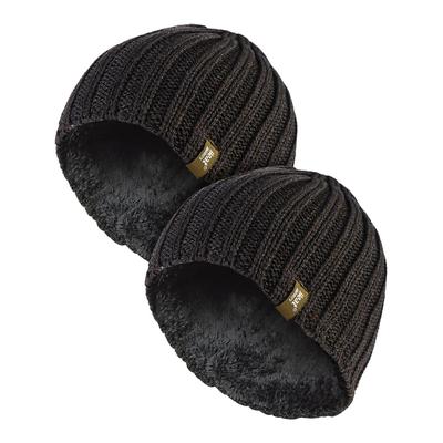 Männer Chunky Weicher Winter Rib Hat - 2er Pack Image