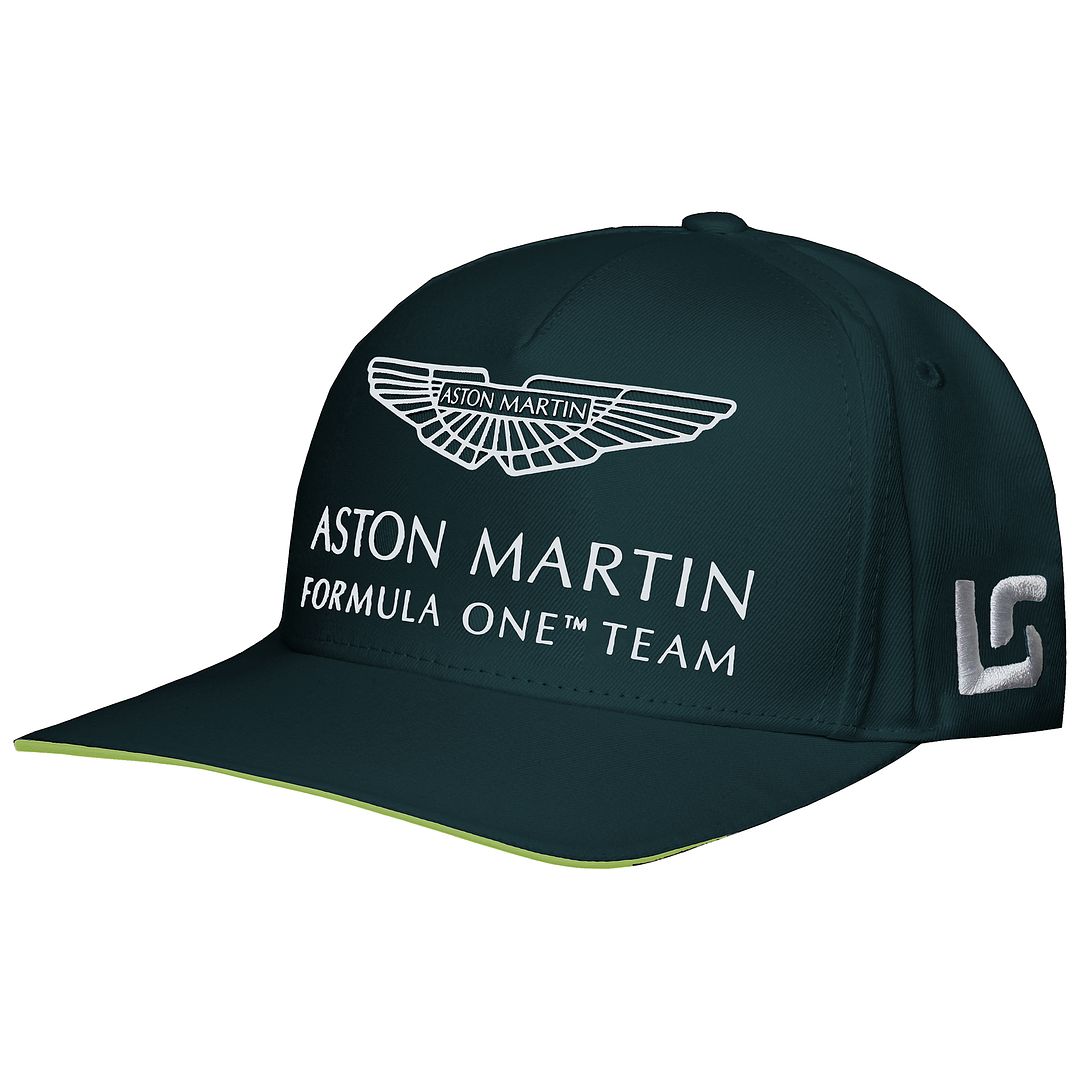 Aston Martin F1 Offizieller Fahrer Lance Stroll Herren Grüne Kappe