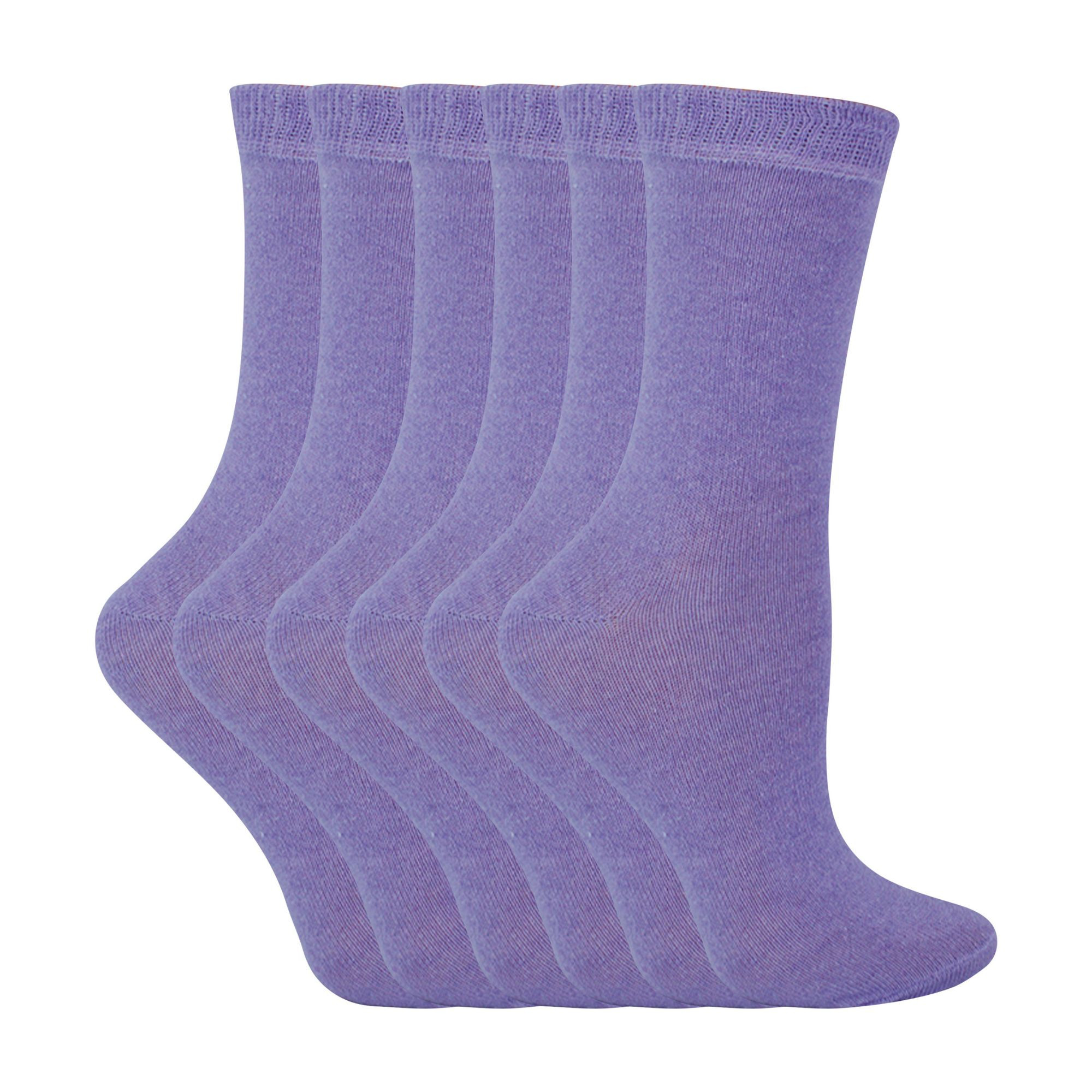 6er-Pack Kinder einfarbige Baumwollsocken Image