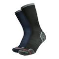 1000 Mile - 2er-Pack Herren Walking Socken mit einlagigem, atmungsaktivem Polster - Anthrazit / Marineblau