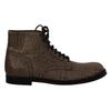 Dolce & Gabbana Herren Graue Krokodilleder Derby-Stiefel