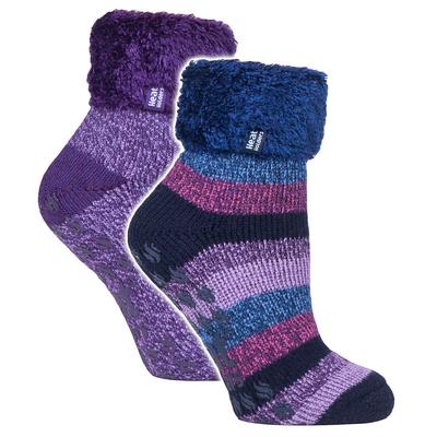 2er-Pack Damenweiche Lounge-Socken mit Noppen Image
