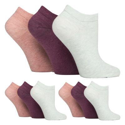 9er-Pack Damen Diabetes-Trainersocken | Breite Knöchelsocken für geschwollene Füße Image