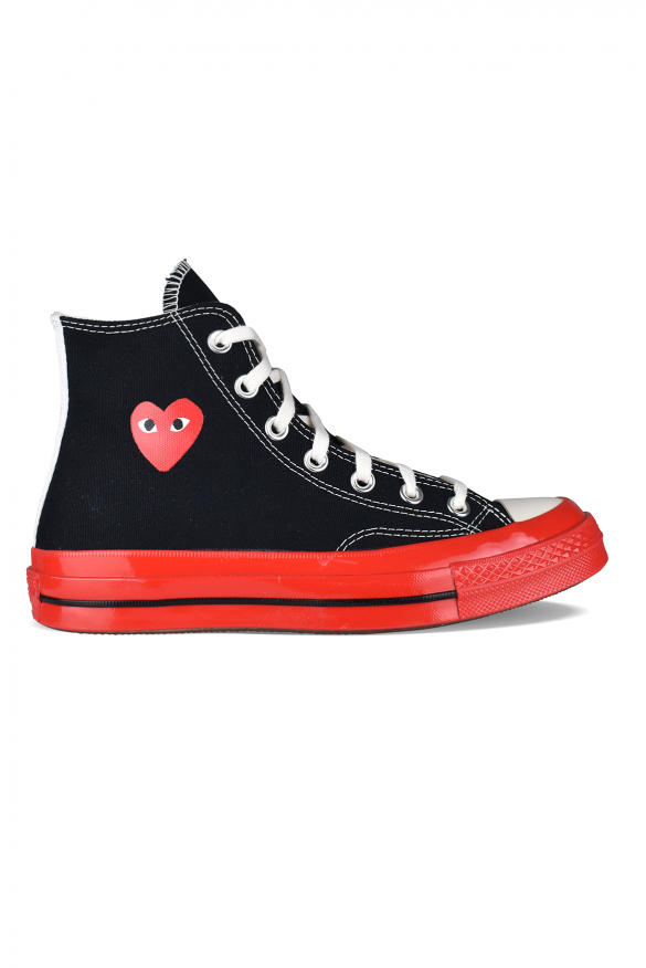 Comme des garçons Hohe Sneakers Chuck Taylor Schwarz