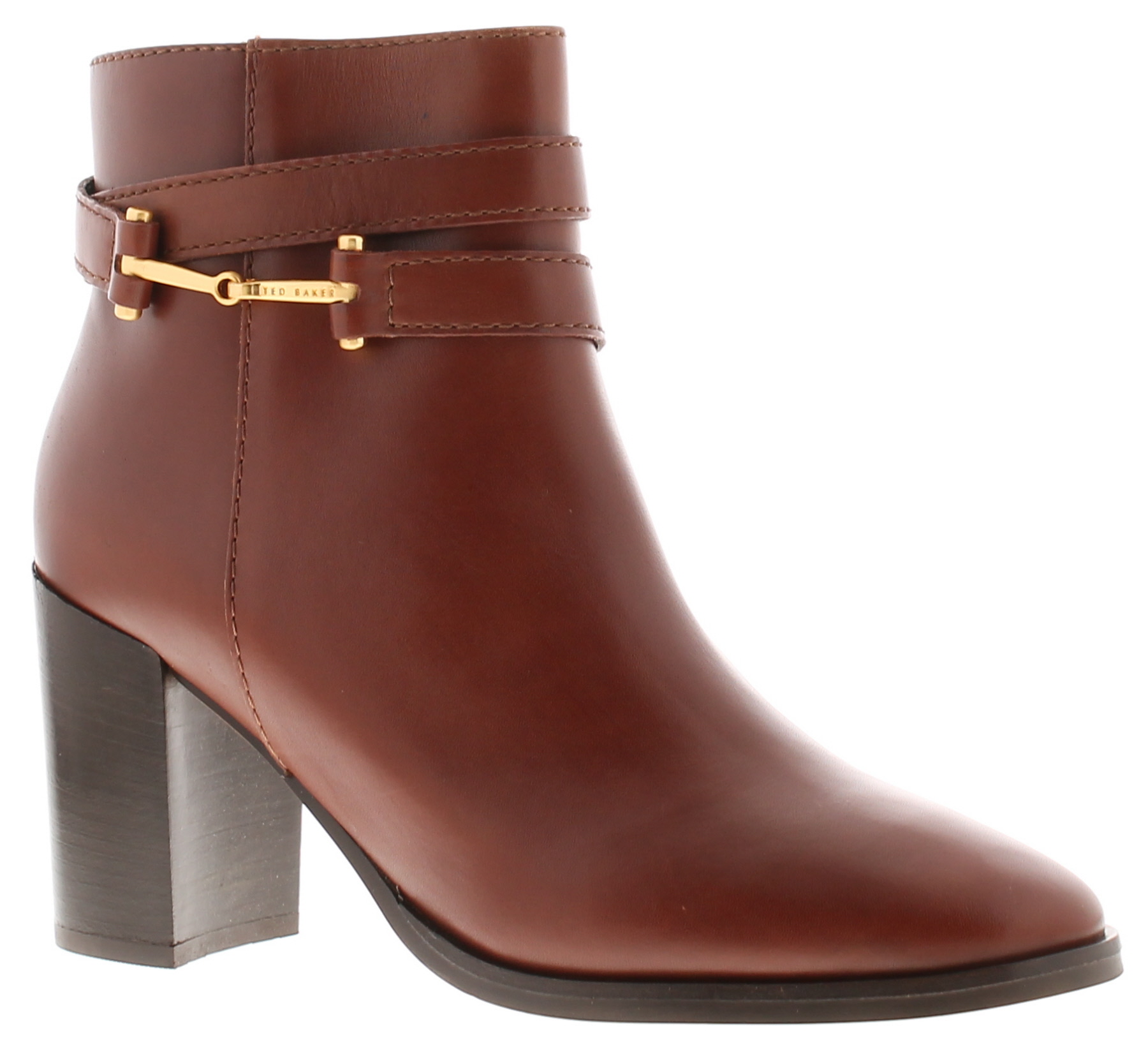 Ted Baker Damenstiefel Anisea Leder Blockabsatz Tan
