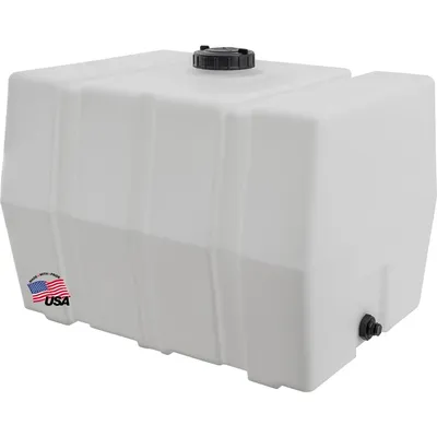 Horizontal Square Reservoir Water Tank, 100 gallon, Poly Tank For Water and Non-Flammable Liquids,