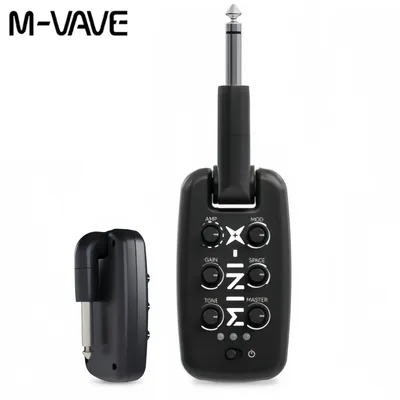 M-VAVE MINI-X Pro Studio Headphone Amp | 9 Guitar/Bass Amp Sims w/ 100hrs Playback | USB-C Recharge