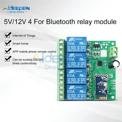 DC 5V 12V 1/2/4 Channel Smart Bluetooth Relay Module Remote Control Mobile Phone Switch Wireless