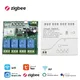 4CH Zigbee Tuya Smart Home Modulo Relè 85-250V Relè AC DC 7-32V 85-250V Funziona Alexa Google Assistant Smart Interruttore Della Luce