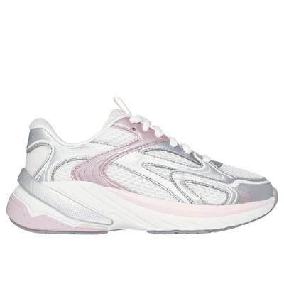 Skechers Girl's S2K Sneaker | Size 4.0 | Off White | Synthetic/Textile