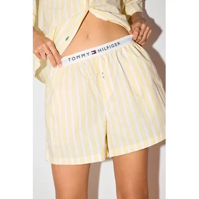 Tommy Hilfiger Poplin Shorts - Light Yellow S at Urban Outfitters