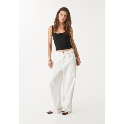 Stradivarius Draped strappy top Black S