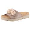 Pantolette GABOR, Damen, Gr. 39, beige, Ziegenveloursleder, modisch, Schuhe, Plateau, Sommerschuh, Schlupfschuh mit Best Fitting Ausstattung