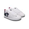 Sneaker DC SHOES "Court Graffik", Gr. 10,5(44), weiß, navy, rot, 57.05% Leder, 28.2% Synthetikmaterial, 13.87% Polyester, 0.88% Textil, Schuhe