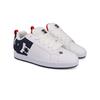Sneaker DC SHOES "Court Graffik", Gr. 7,5(40), weiß, navy, rot, 57.05% Leder, 28.2% Synthetikmaterial, 13.87% Polyester, 0.88% Textil, Schuhe
