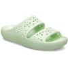 Badepantolette CROCS "Classic Floral Cut Out Sandal", Damen, Gr. 39, grün (lindgrün), Croslite, geblümt, casual, Schuhe, Sandale, Sommerschuh, Pool Slides mit genoppter Innensohle