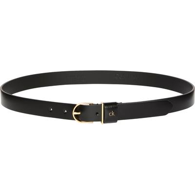 Ledergürtel CALVIN KLEIN "CK METAL LOOP ROUND BUCKLE 25MM", Damen, Gr. 75, schwarz, Rindsleder, unifarben, casual, Gürtel, Größenverstellbar Image