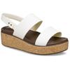 Keilsandalette CROCS "Brooklyn Cork Low Wedge", Damen, Gr. 37, beige (creme), Croslite, casual, Schuhe, Plateausandale, Sommerschuh mit Korkplateau