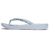 Zehentrenner FITFLOP "iQUSHION MULTI-CRYSTAL", Damen, Gr. 41, blau (hellblau), Synthetik, modisch, Schuhe, Sandale, Flats, Pool Slides mit Schmucksteinen verziert