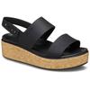 Keilsandalette CROCS "Brooklyn Cork Low Wedge", Damen, Gr. 38, schwarz, Croslite, casual, Schuhe, Plateausandale, Sommerschuh mit Korkplateau